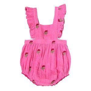 Pink Chicken Pink Rose Bubble Romper